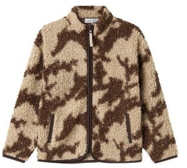 name it winter vest jongens - bruin - regular fit, teddy - NkmOzias - Maat 116