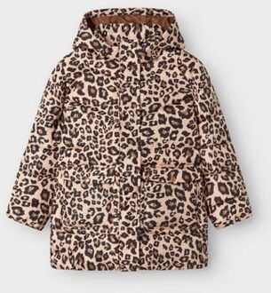 name it winter winterjas meisjes - bruin - puffer - NkfMimosa - Maat 140