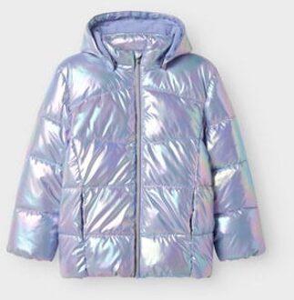 name it winter winterjas meisjes - paars - puffer, shiny - NkfMolina - Maat 146