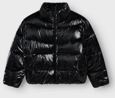 name it winter winterjas meisjes - zwart - puffer - NkfManon - Maat 116