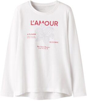 name it wintershirt meisjes - wit - NkfViolet - loose fit - Maat 122/128