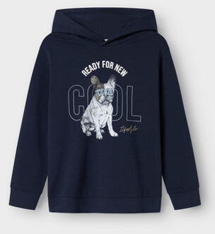 name it zomer hoodie jongens - blauw - Nkmbedog - Maat 134/140