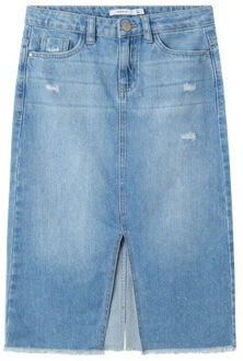 name it zomer jeans rok lang - licht blauw denim - NkfKat - Maat 152