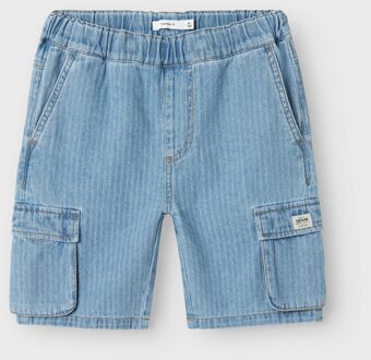 name it zomer jeans short jongens - cargo - licht blauw denim - Nkmryan - Maat 146