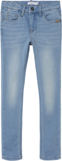 name it zomer jeansbroek jongens - licht blauw - slim fit - NkmTheo - maat 170
