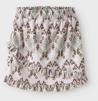 name it zomer rok meisjes - print beige - Nkfhamsa - Maat 122