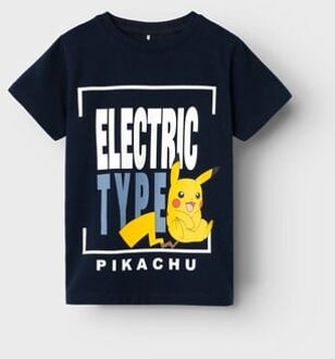 name it zomer shirt jongens - blauw - pokemon - Nkmjemil - Maat 134/140