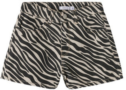 name it zomer short meisjes - grijs - mom fit - NkfRose - Maat 122