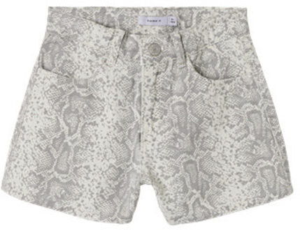 name it zomer short meisjes - wit - mom fit - NkfRose - Maat 116