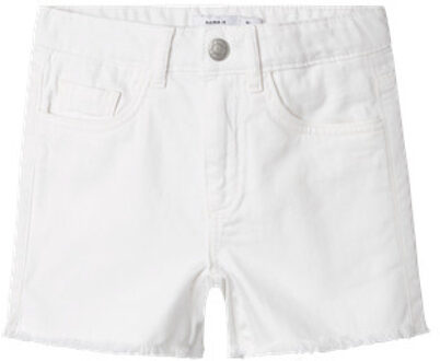 name it zomer short meisjes - wit - NkfRose - mom fit - Maat 104