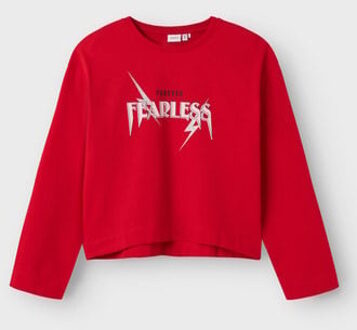 name it zomer sweater meisjes - rood - Nkfrositta - Maat 122/128