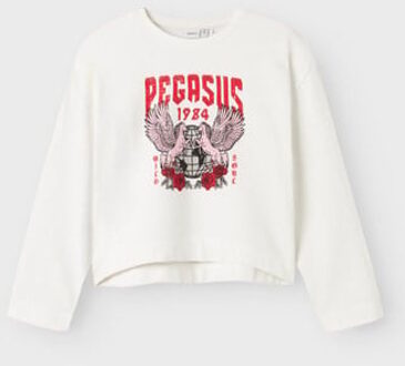 name it zomer sweater meisjes - wit - Nkfrositta - Maat 122/128