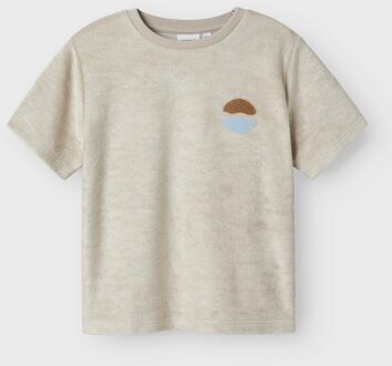 name it zomer t-shirt S/S jongens - taupe - Nkmhannibal - Maat 134/140