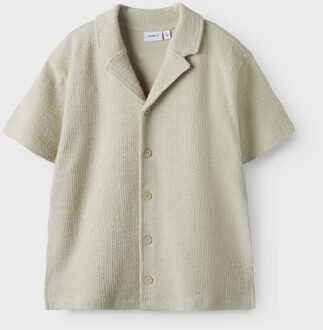 name it zomer t-shirt S/S jongens - taupe - Nkmhivaj - Maat 116