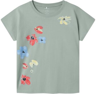 name it zomer top meisjes - blauw grijs - Nkffabiala - Maat 116
