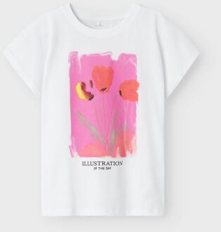 name it zomer top meisjes - wit - Nkffabiala - Maat 116