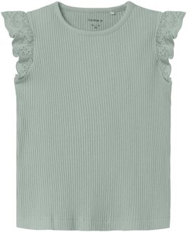 name it zomer top S/S meisjes - blauw grijs - Nkfhalina - Maat 116
