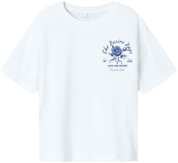 name it zomer top S/S meisjes - wit - Nkfhominu - Maat 116