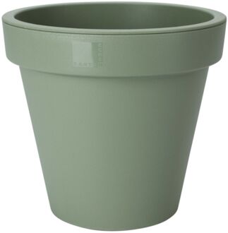 Nampook Plantenpot/bloempot - Tuin buiten - kunststof - groen - D20 cm - Plantenpotten