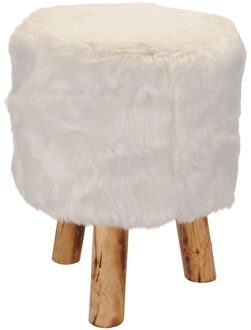 Nampook Poef bontlook wit