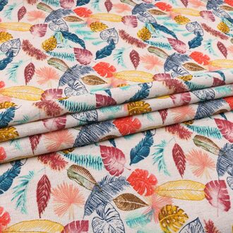 Nanchuang bladeren Katoen Linnen Stof Handgemaakte Hometextile Doek Voor Sofa Tafel Gordijn Kussen Meubilair Materiaal 50x150cm