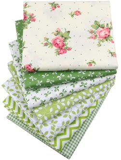 Nanchuang Groene Bladeren Twill Katoen Stof Patchwork Doek Voor Naaien Quilten Bundel Handgemaakte Weefsels Materiaal 7 stks/partij 40x50cm