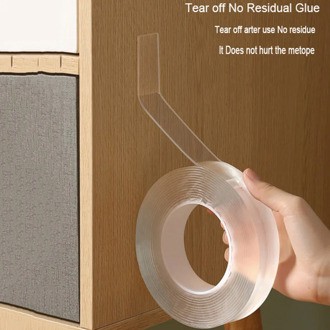 Nano Magic Tape Double Sided Tape Transparent Notrace Reusable Waterproof Adhesive Tape Cleanable Home Washable