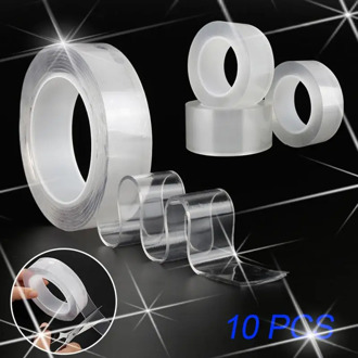 Nano-Magic Tape Double-Sided Traceless Waterproof Adhesive Invisible Gel Anti-Slip Imprintless Tape Home Wall Universal Tapes