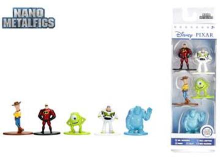 NANO METALFIGS - Disney Pixar Toy Story Pack of 5 Figures (Mr,Incredible, Buzz, Woody, Sulley, Mike Wozowski)