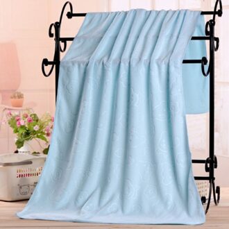 Nano-Microfiber Badhanddoek Sneldrogende Strand Zweet-Absorberende Zachte Douche Handdoek バスタオル blauw