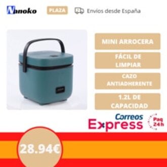 Nanoko-Mini Rijst Wax-Voor 2 Personen 1.2L Non-stick Capaciteit Voor Home Home Draagbare Reizen uit Spanje