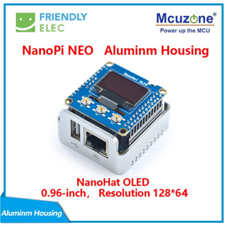 NanoPi NEO Metal Complete Kit Aluminum Housing oled Programmable in Python FriendlyELEC