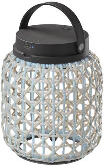 Nans M/21/R LED accu-tafellamp, beige grafiet-bruin, beige