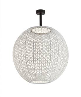 Nans Sphere PF/80 LED buiten plafondlamp beige grafietbruin, beige