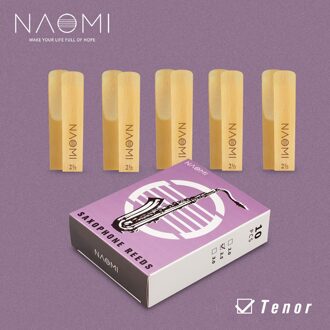 Naomi 10Pcs/1Pack Tenor Saxofoon Rieten Sterkte 2.5 NS-08 Helder Geluid En Unfiled Voor Krachtige Tone