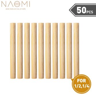 Naomi 50Pcs Viool Soundpost 1/4 Akoestische Viool Geluid Post Spruce Soundpost Voor 1/4 Viool Onderdelen Accessoires