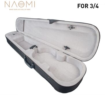 Naomi Professionele Canvas Viool Case Zilver Pluis Binnen 1/8 1/4 1/2 3/4 4/4 Draagbare Hard Case Bescherm De Viool size 3 4