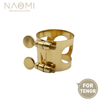 Naomi Tenor Rietbinder Metalen Ligatuur Tenorsaxofoon Mondstuk W/Dubbele Schroeven Voor Sax Mond Stuk