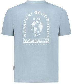 Napapijri Box T-shirt Korte Mouwen Katoen - maat S Lichtgrijs