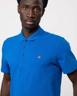 Napapijri Ealis Heren Korte Mouw Polo Shirt - maat S Blauw
