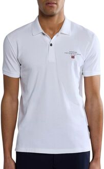 Napapijri Elegant wit geborduurd poloshirt Napapijri , White , Heren - 2Xl,Xl,L,M,S