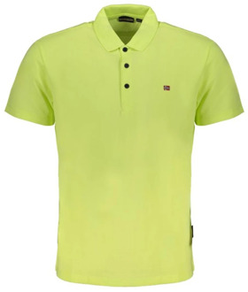 Napapijri Gele Geborduurde Polo Shirt Napapijri , Yellow , Heren - 2Xl,L,M,S
