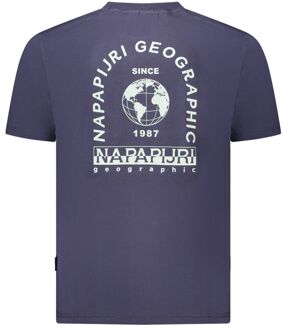 Napapijri Geografisch T-shirt Korte Mouw - maat L Donkergrijs