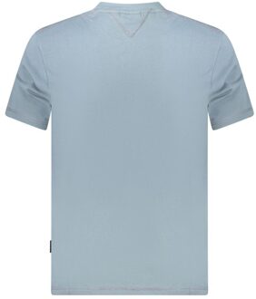 Napapijri Geografisch T-shirt met Ronde Hals en Graphics Blauw