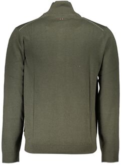 Napapijri Halfzip Trui Breiselstijl Donkergroen - 2XL