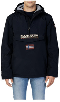 Napapijri Heren Hoodie Jas voor Herfst/Winter Napapijri , Black , Heren - S