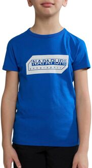 Napapijri Kitik Shirt Junior blauw - wit - 122-128