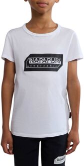 Napapijri Kitik Shirt Junior wit - zwart - 122-128