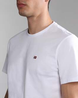 Napapijri Korte Mouw T-Shirt Napapijri , White , Heren - Xl,L
