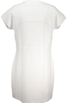 Napapijri Korte Mouwen Tekenriem Jurk Wit - XS